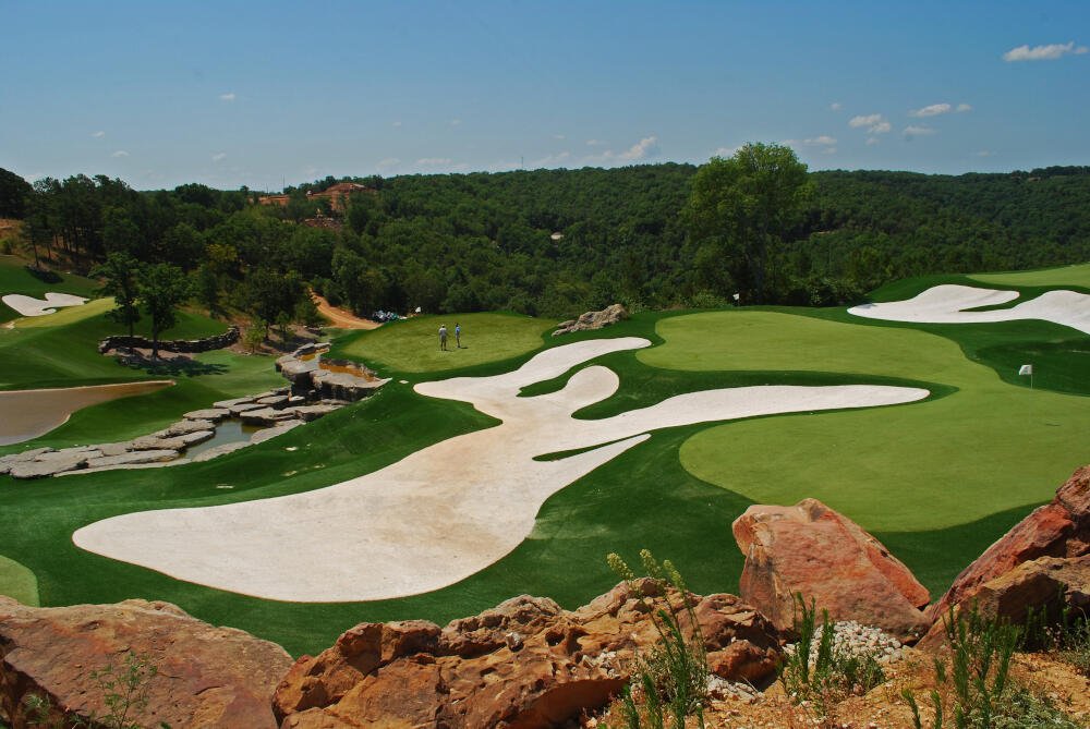 Flagstaff artificial putting green