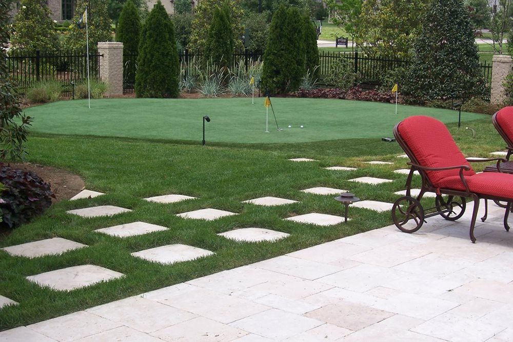 Flagstaff backyard putting green