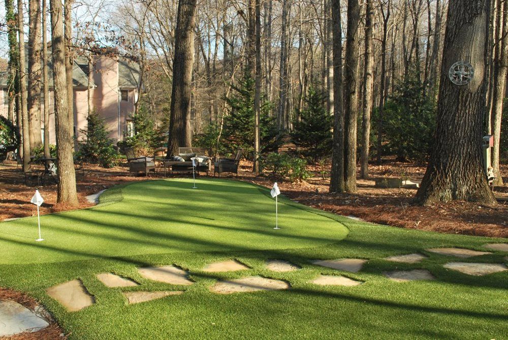 Flagstaff backyard putting green