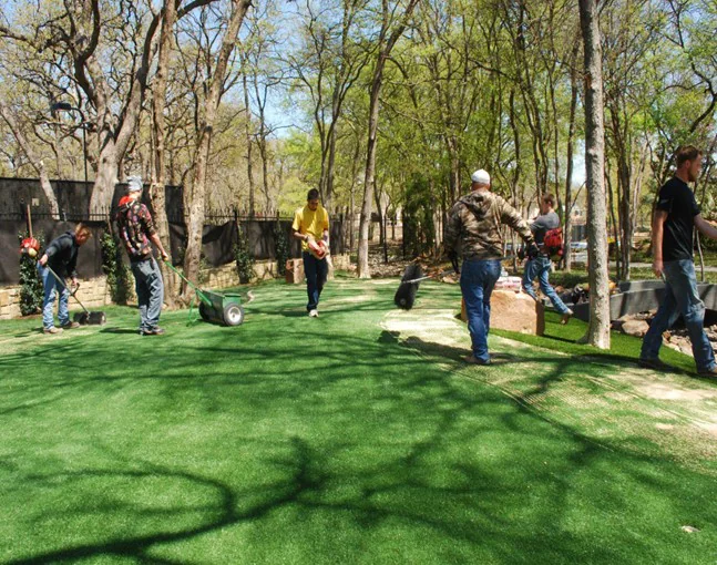 Flagstaff artificial grass installation - base layer